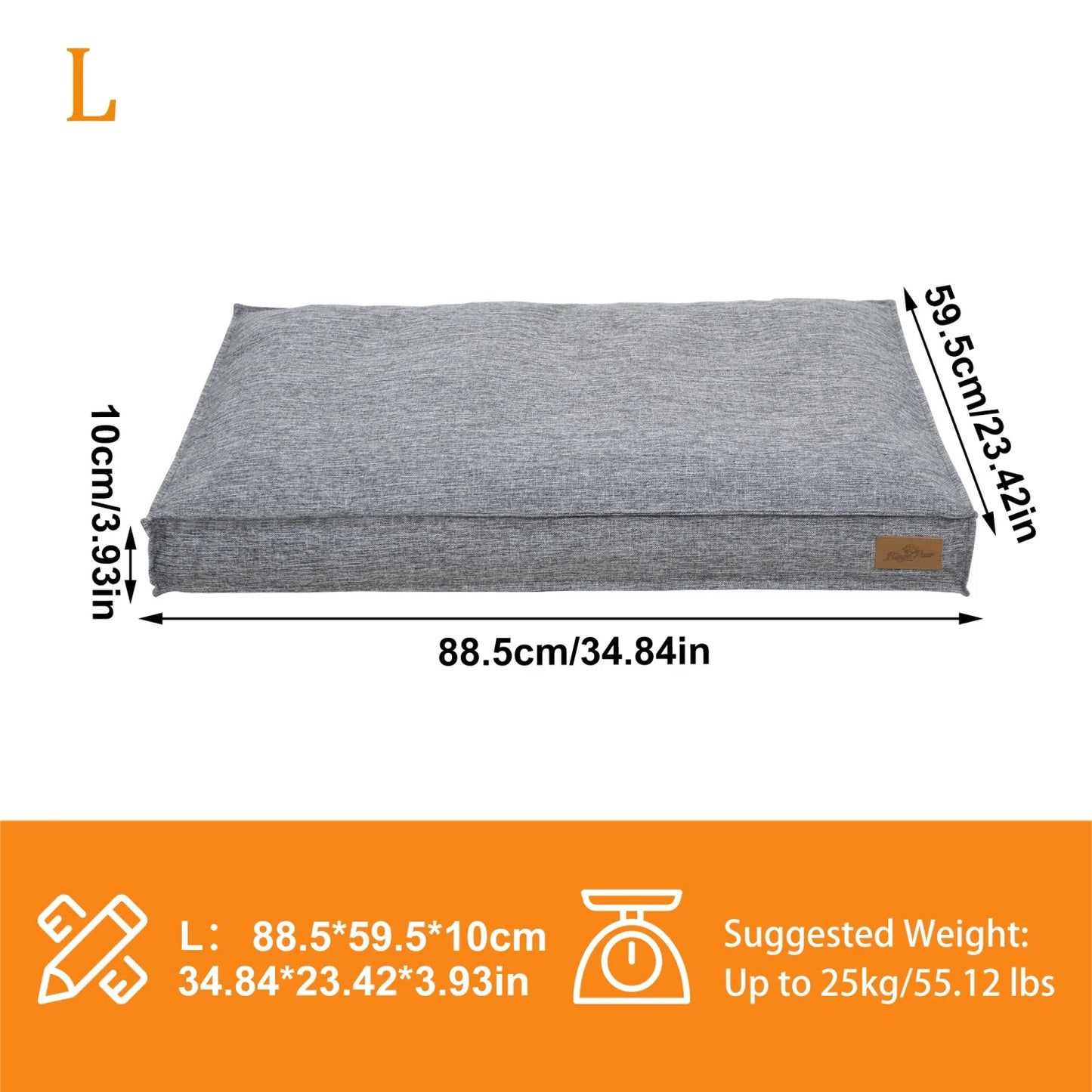 M-2XL Dog Beds Crate Pad for Medium/Large Dogs Pet Mat Ultra Soft Cozy Sleeping Kennel Pad Linen Cover Foam Base