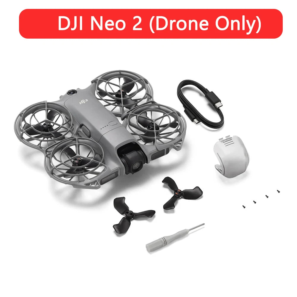 Neo 2 4K Drones With Camera Palm Takeoff & Landing Gesture Control Smooth Reliable Tracking 12 m/s Faster Tracking Speed Lightweight Foldable Mini Drone All-Around Safety & Flexible Flight With 3 Batteries
