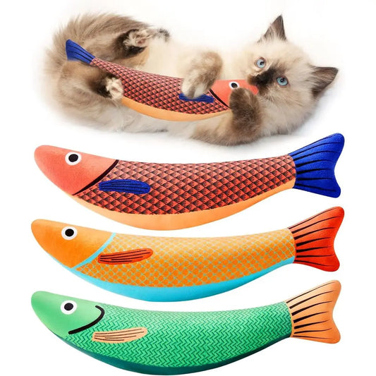 Cat Toys, 3 Pack, Catnip Crinkle Sound, Soft and Durable, Interactive Kitten Kicker or Indoor Kitty Exercise, 9.4 Inches