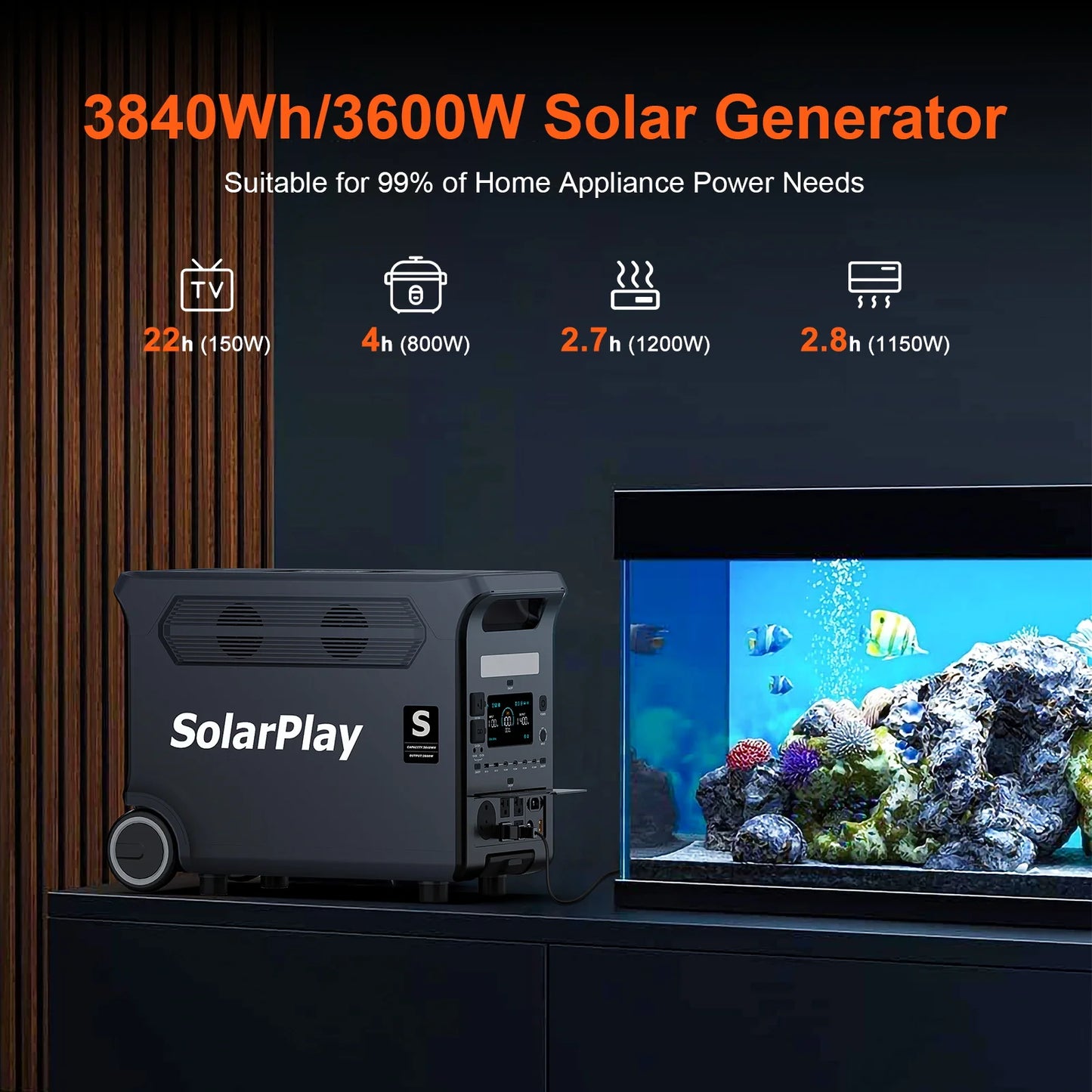 3600W Portable Power Station 3840WH Outdoor Generator With Foldable Solar Panels For Home Emergency Outdoor Camping