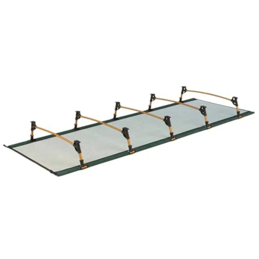 Lowdown Camping Cot for Tent and Car Camping, Aluminum Frame, Fern Green, Lightweight and Compact Carry Size
