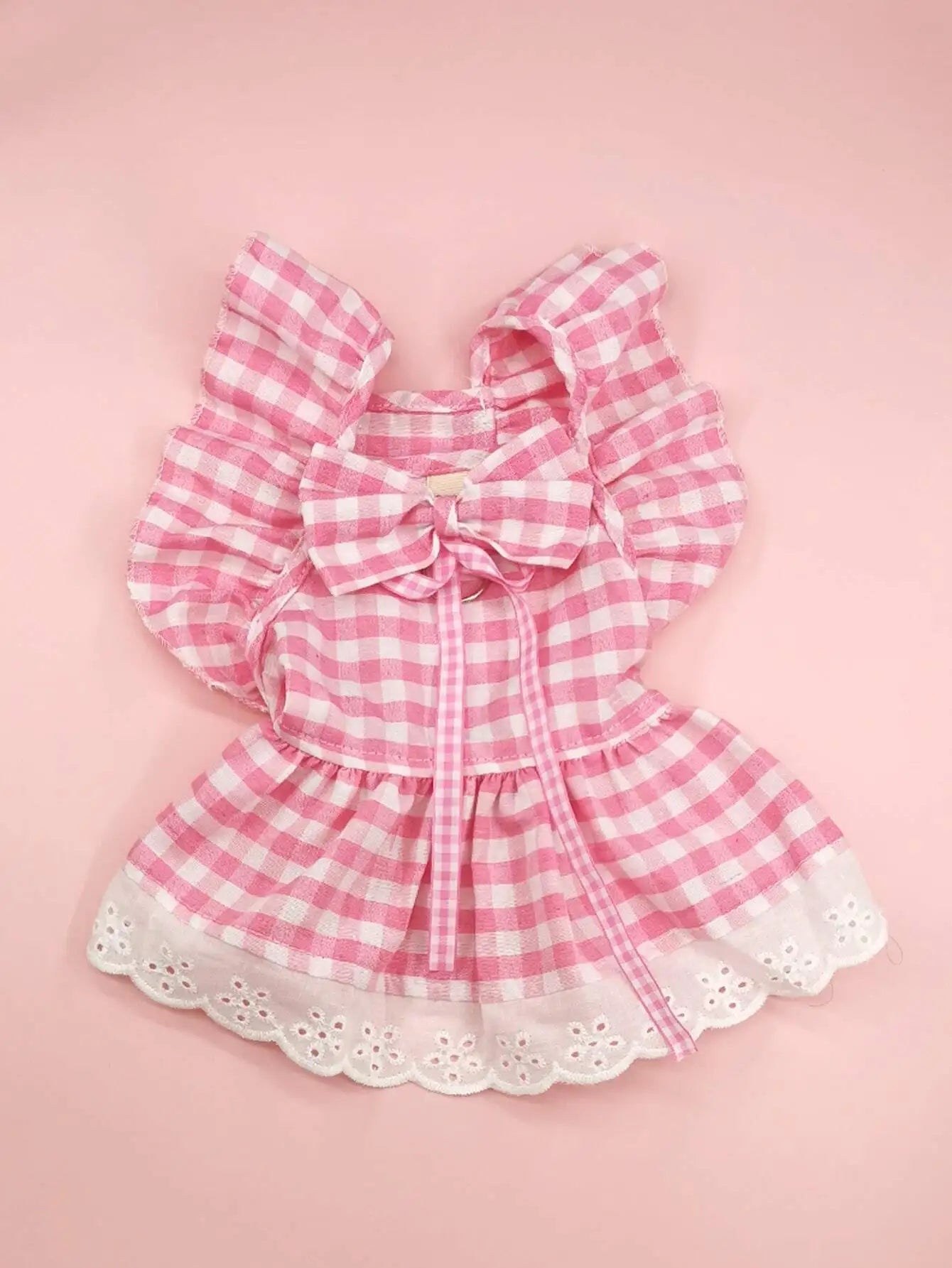 1 Set Ditsy Floral Pet Dress With Bow Tie, Fashionable Pet Clothing, Elastic Tulle Skirt Princess Pet Dress For Dogs & Cats
