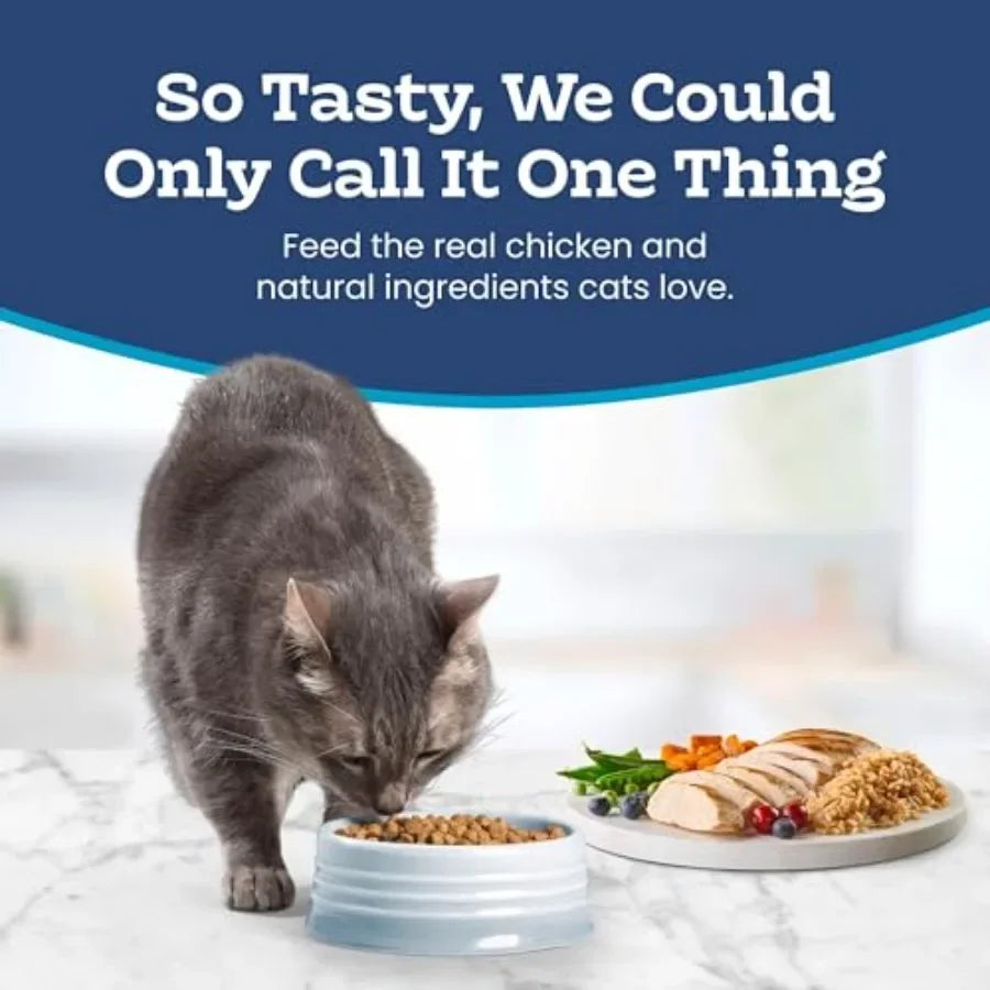 Tastefuls Chicken and Brown Rice Recipe Sensitive Stomach Adult Dry Cat Food, Real Chicken First, Deliciously Healthy