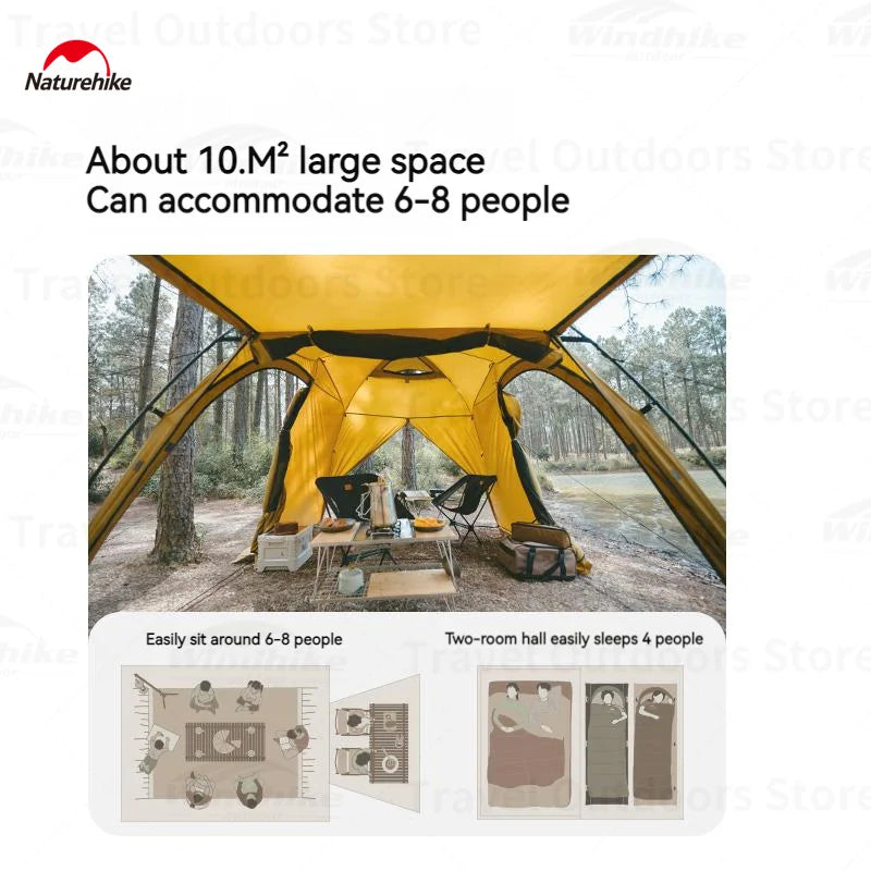 Dune 7.6 Camping Tent 2 People 4 Season Tent Ultralight PU2000mm Outdoor Travel King Tent With Chimney Screen Window