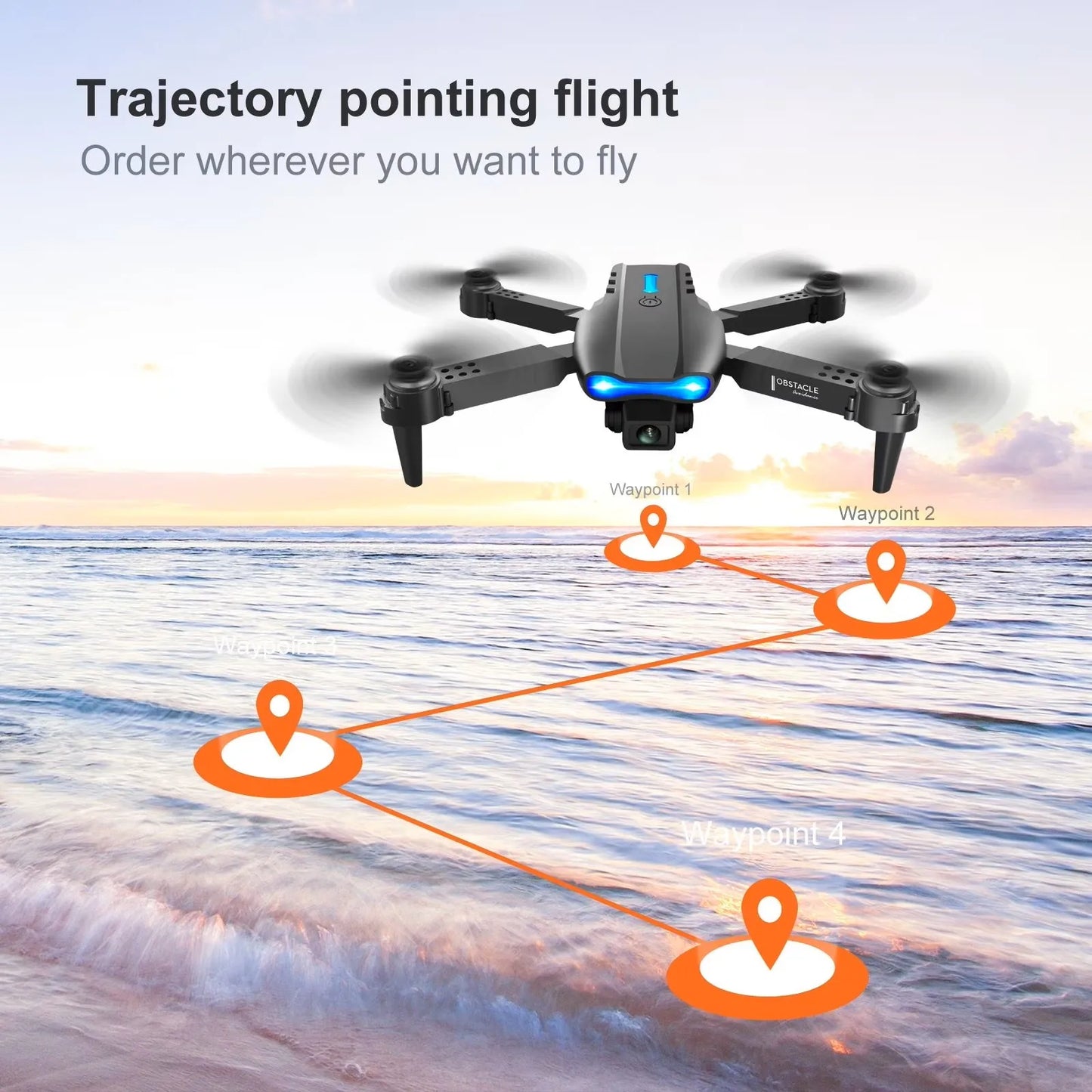 The 2026 Upgraded E88PRO MAX Foldable Drone Features Dual Cameras, Extra Batteries, an 8K Remote Control Screen, and One-Click Return-to-Home Functionality. Suitable for Beginners, It's an Ideal Holiday Gift.