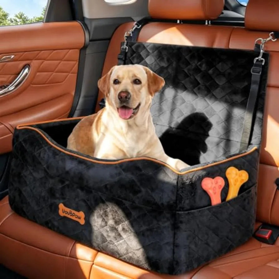 Dog Car Seat Dog Booster Seat Under 50lbs or 2 Dogs Washable Pet Car Seats with 2 Safety Easy Dogs Sofa Bed Cushion