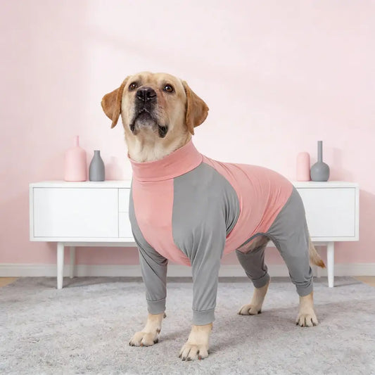 Labrador/Golden Retriever Post-Surgery Recovery Suit, Large Dog 4-Leg Anti-Shedding Sweater, Adjustable Potty Opening Unisex Design, Machine Washable, Suitable For Large Breed Dogs