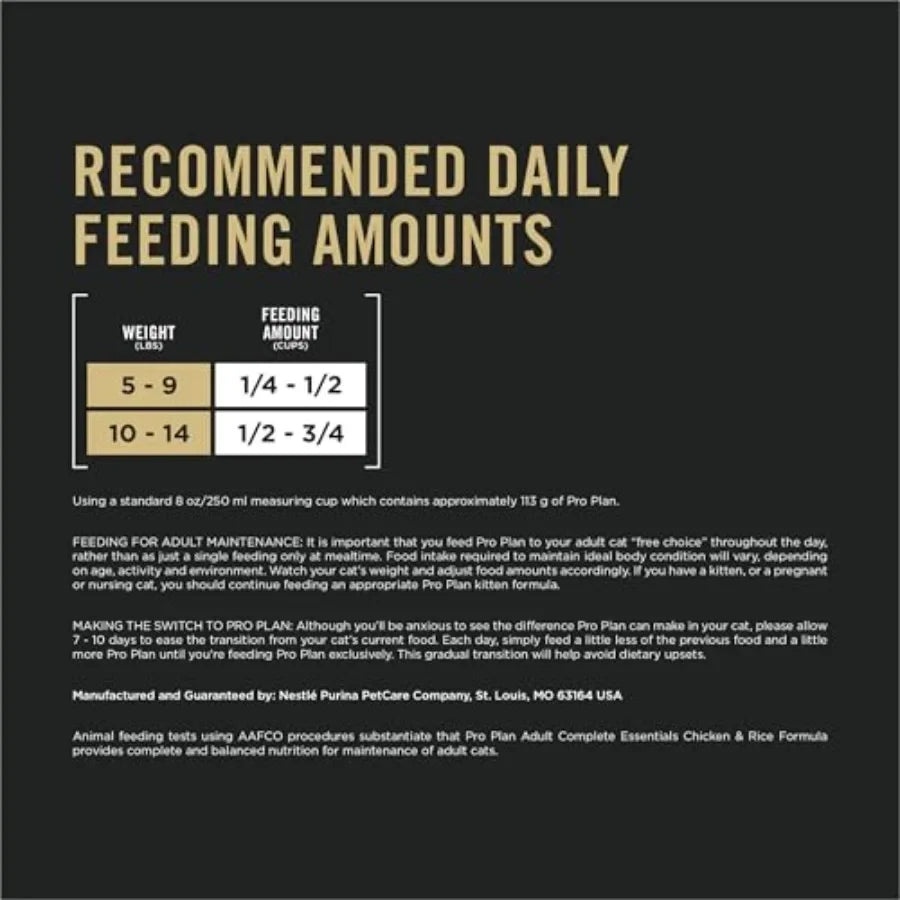 High Protein Cat Food With Probiotics for Cats, Chicken and Rice Formula - 7 lb. Bag