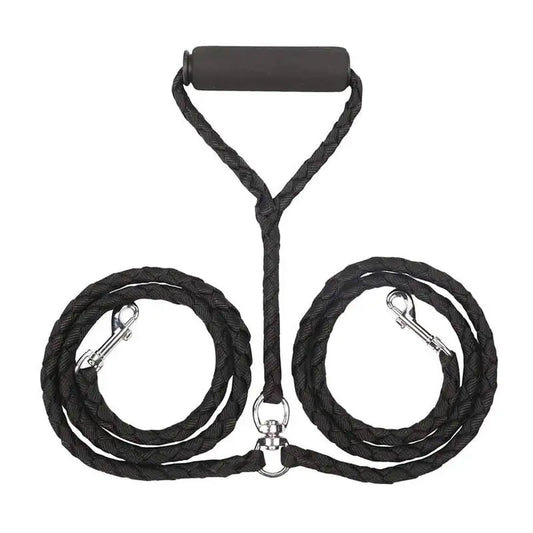 1.4 M Double Pet Leash‌ Adjustable & Durable for Two Dogs Anti-Tangle Walking Solution