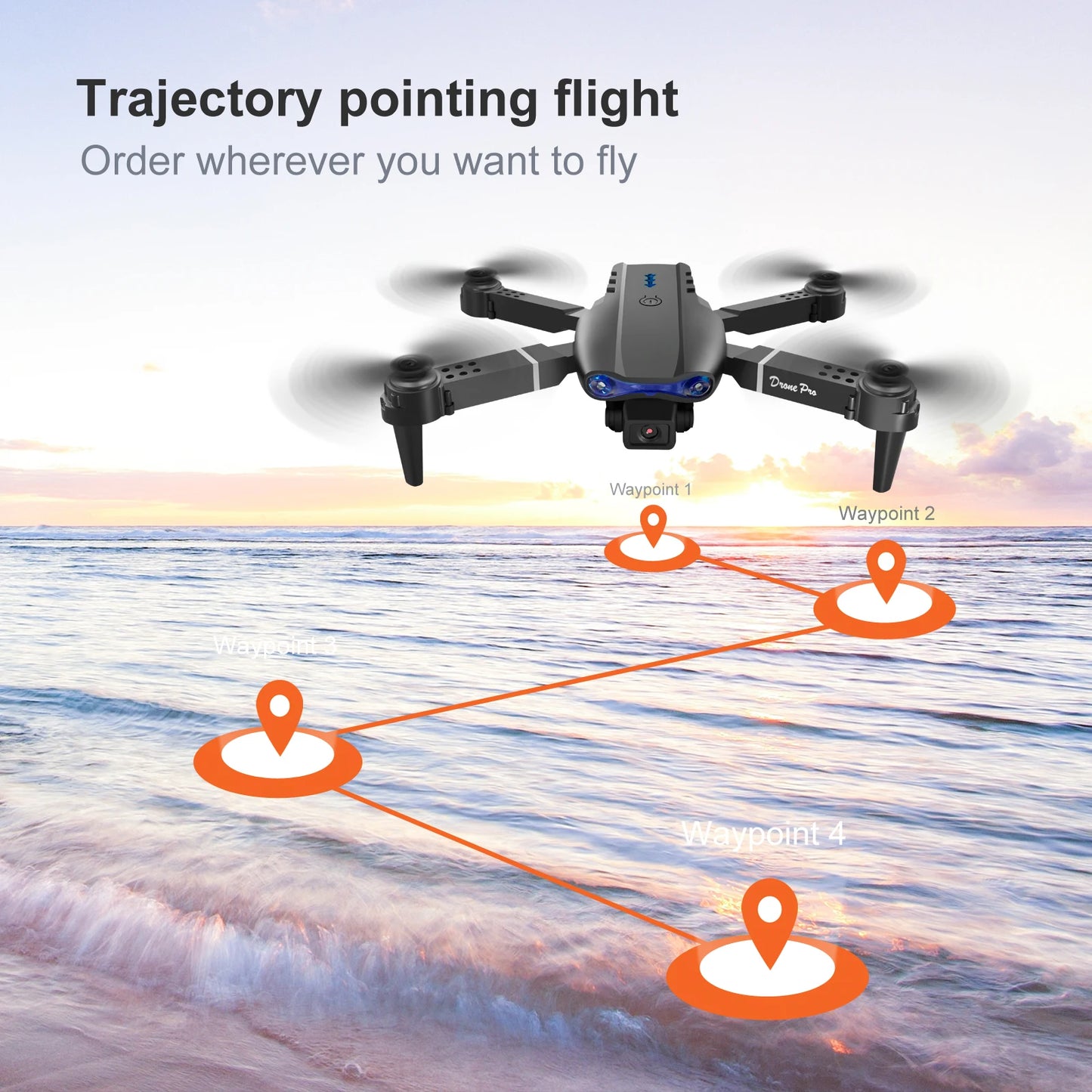 E99 Foldable Drone Dual Screen Switch Fine Tuning Button Gesture Control Optical Flow Indoor Hover Outdoor Aerial RC Quadcopter Drone