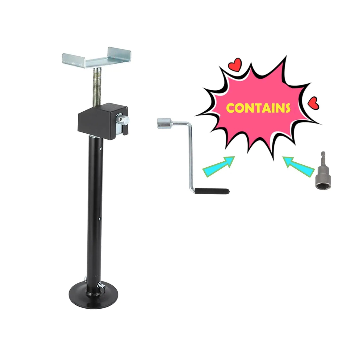 RV Slide Out Stabilizer Jacks Heavy Duty 5000 LB Adjustable 21-34in Quick Lift Drill Crank Support Travel Trailer RV Camper Stand
