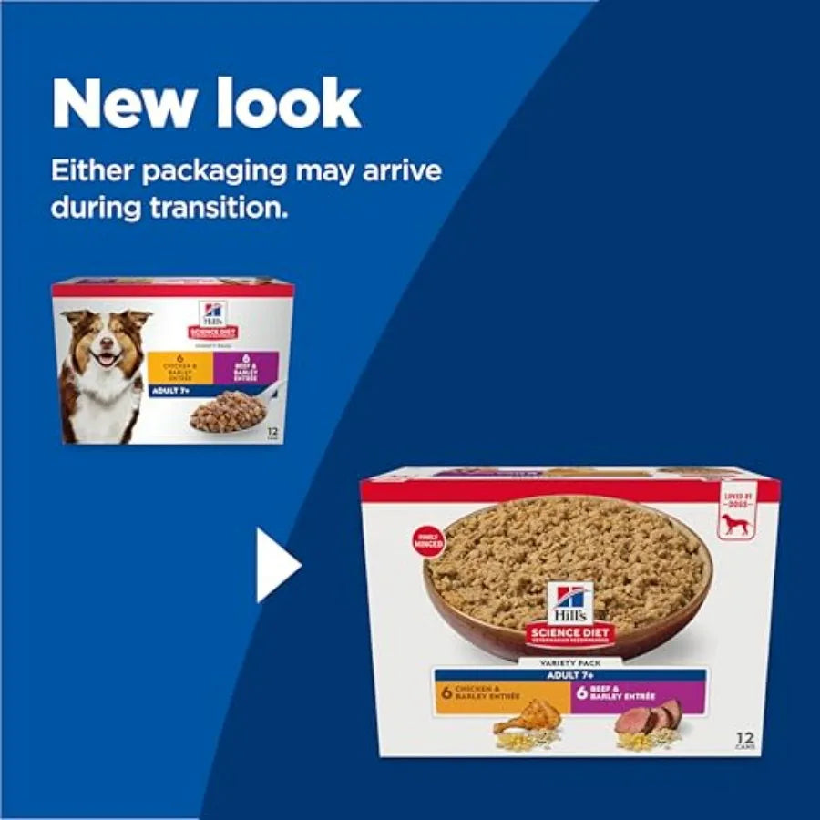 Adult 7+ Wet Dog Food Variety Pack,,. Cans, 12-Pack