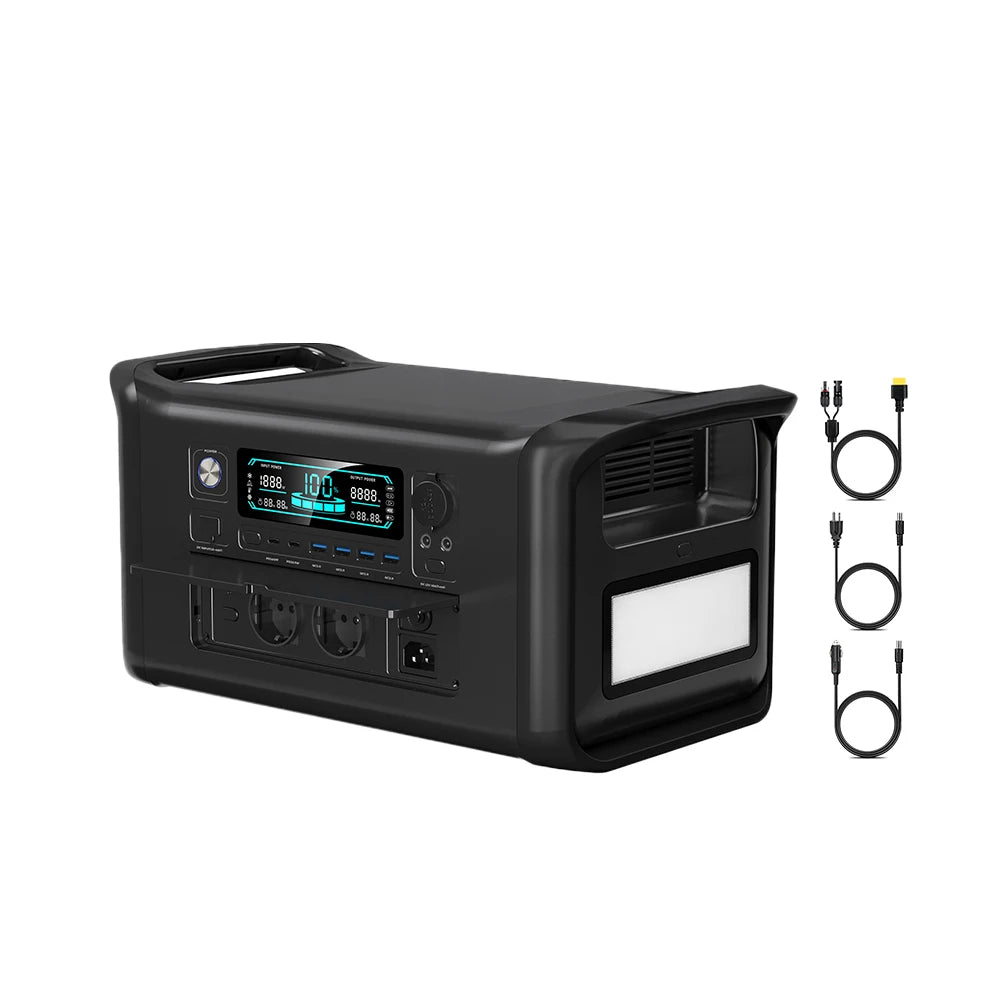 RV Camping AP1000 AP2000 1800W/2400W Solar Generator  Portable Mobile Power Station 200W Solar Panels Portable Foldable