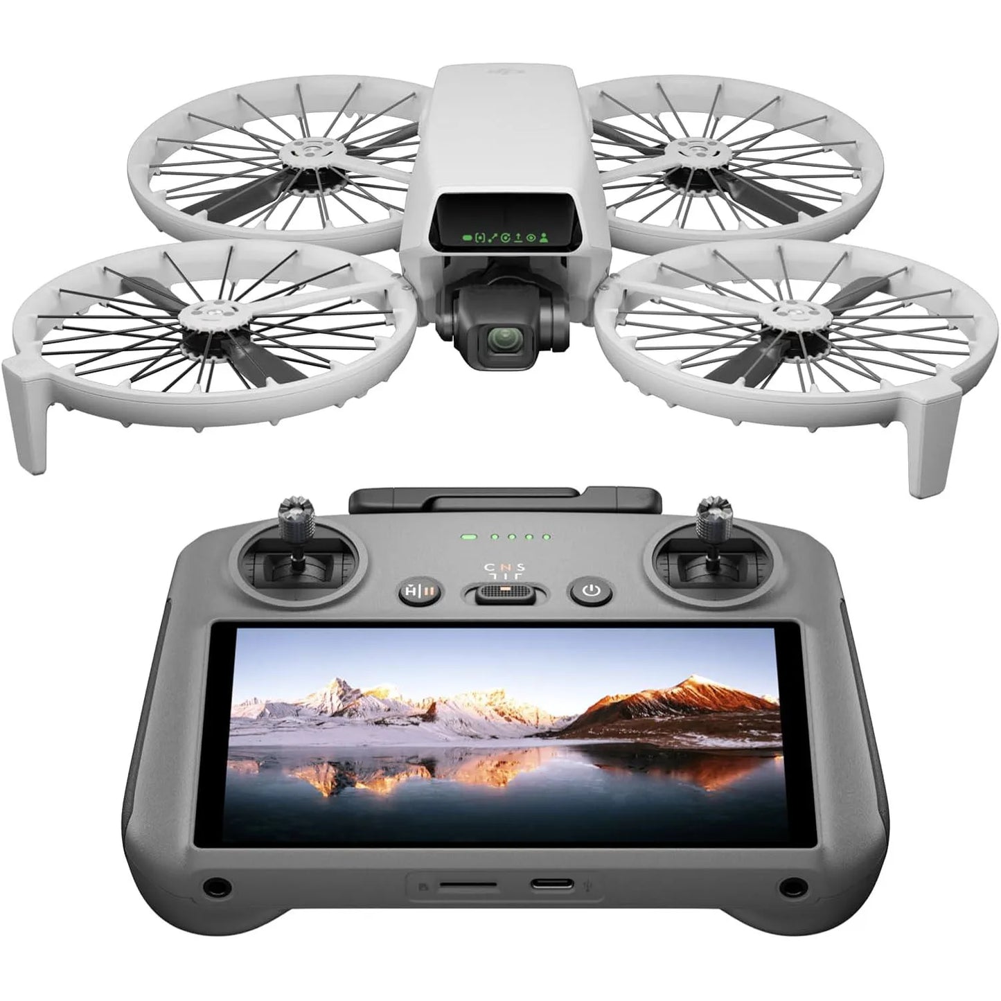 Drones Flip Fly More Combo With RC 2 Screen Remote Controller, Drone With 4K UHD Camera for Adults, Palm Takeoff, Auto Return, Intelligent Flight, 3 Batteries for 93-Min Flight Time