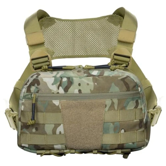 Tactical Chest Pack Bag Molle EDC Pouch Bag with CCW Compartment Adjustable Strap Workouts Fishing Hunting