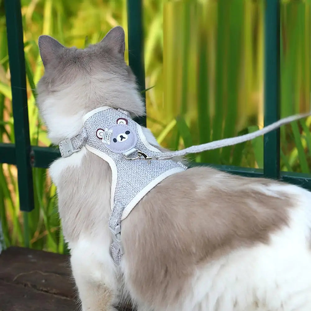 Undershirt Style Pet Leash Adjustable Cat Dog Harness Breathable Leash, Convenient Pet Vest For Small Dog Cat Supplies