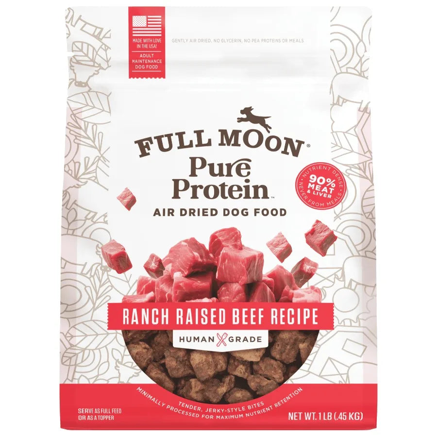 Air Dried Beef Dog Food Premium Feed, 16 Ounces