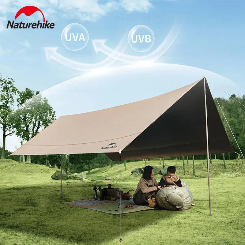 Camping Sun Shelter Vinyl UPF 2000+ UV Waterproof Tarp Outdoor Picnic 17㎡ Large Space Sunshade Canopy Awning Velarium