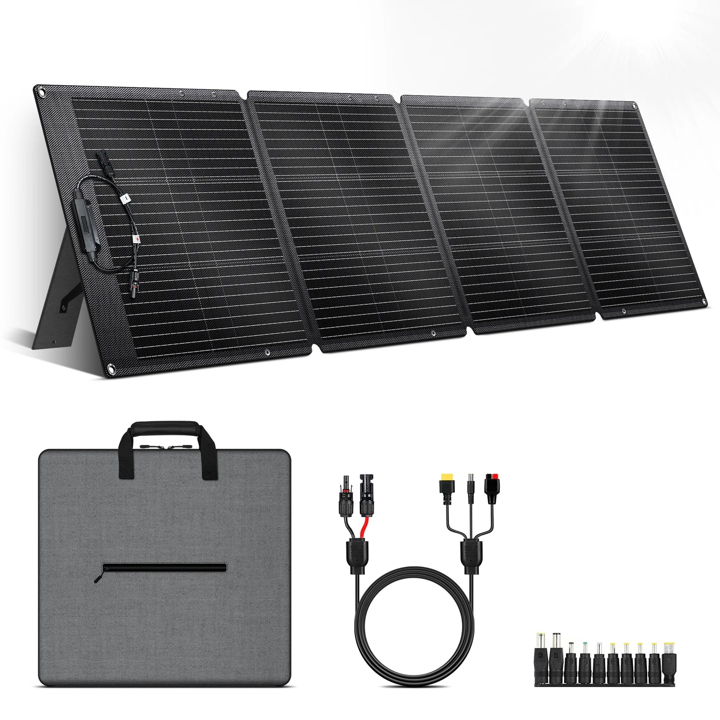 SPC200-ETFE 200W Foldable ETFE Solar Panel Complete Kit 20.5V Portable Solar Charger for Power Station Outdoor Camping Hiking