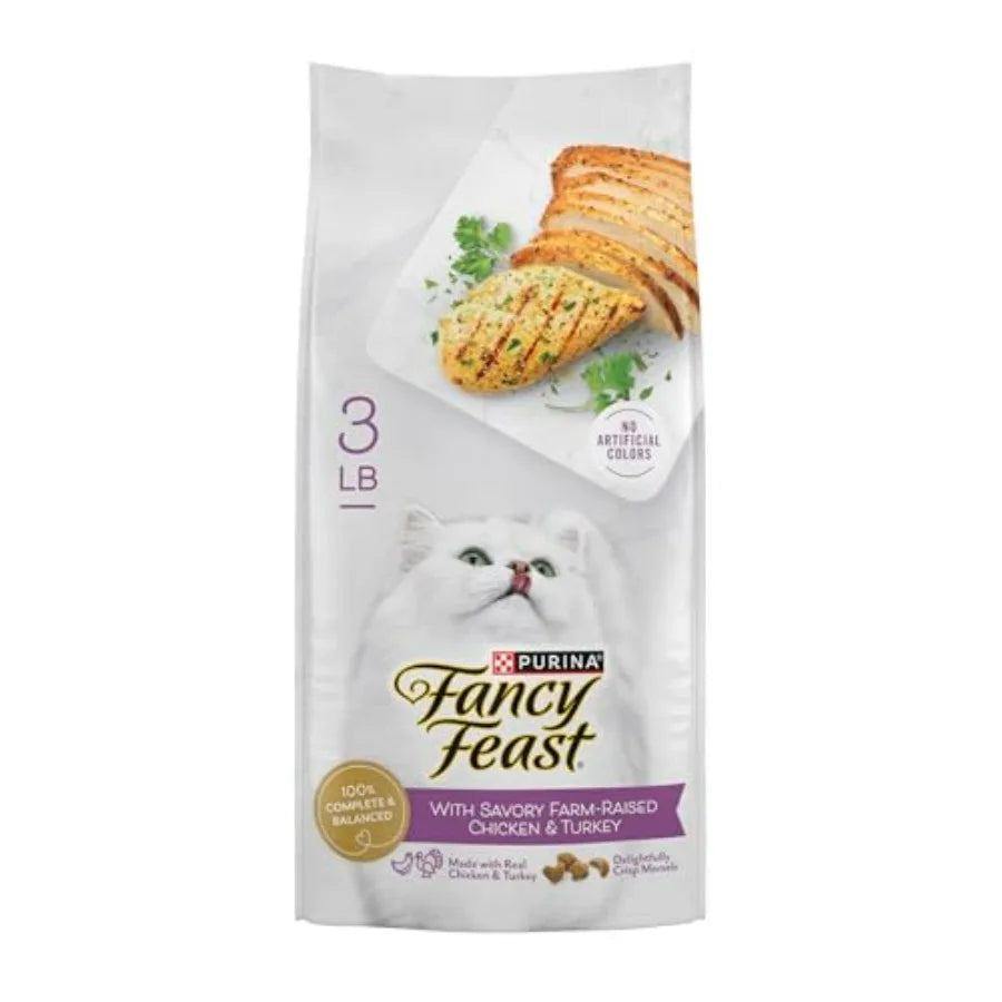 Dry Cat Food with Savory Farm-Raised Chicken and Turkey - 3 lb. Bag