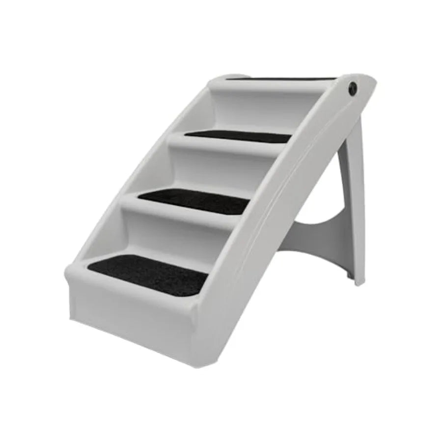 Folding Dog Stairs Portable door/Outdoor Pet Steps for a Couch Grey