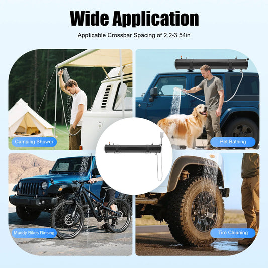 30L Portable Water Tank for Camping, Roof Rack Mount Road Shower, Outdoor Activities Water Supply for Freshwater Washing