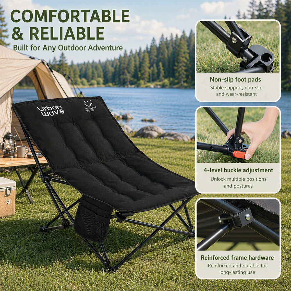Outdoor Folding Bed, Camping Bed With Mattress, Portable Folding Bed, 330 Lb Capacity, Carry Bag, Suitable for Office Indoor Rest, Travel, Garden, Balcony, Courtyard.