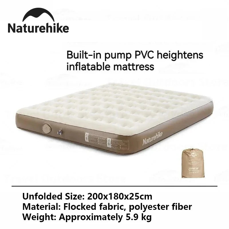 Camping Mattress 3 Person Air Bed with Built-in Pump Outdoor Travel Beach Air Mattress Sleeping Mat 25cm Thickened