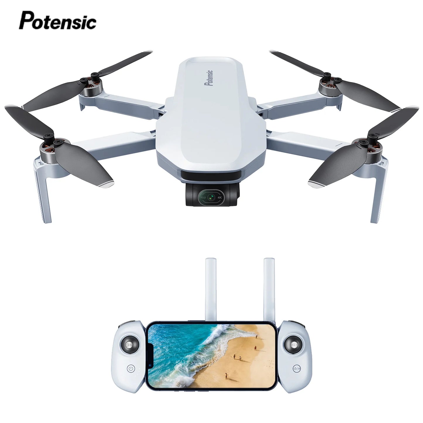 C0 4K GPS Professional Drone Max 6-KM, 3-Axis Gimbal, Visual Tracking, QuickShot, Under 249g, Return to Home-ATOM