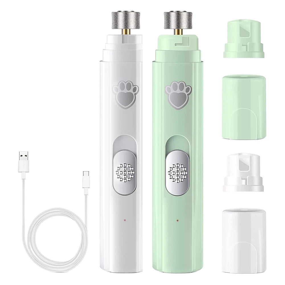 Electric Pet Nail Clipper with Polisher Wheel LED Light Pet Nail Trimmers 500 mAh 2-Speed Paws Nail Cutter for Pet Paws Grooming