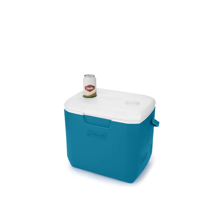 Portable Hard Cooler for Outdoor Use, Durable Rotomolded Plastic, Matte Black Finish, 30-Quart Capacity With Extended Ice Retention
