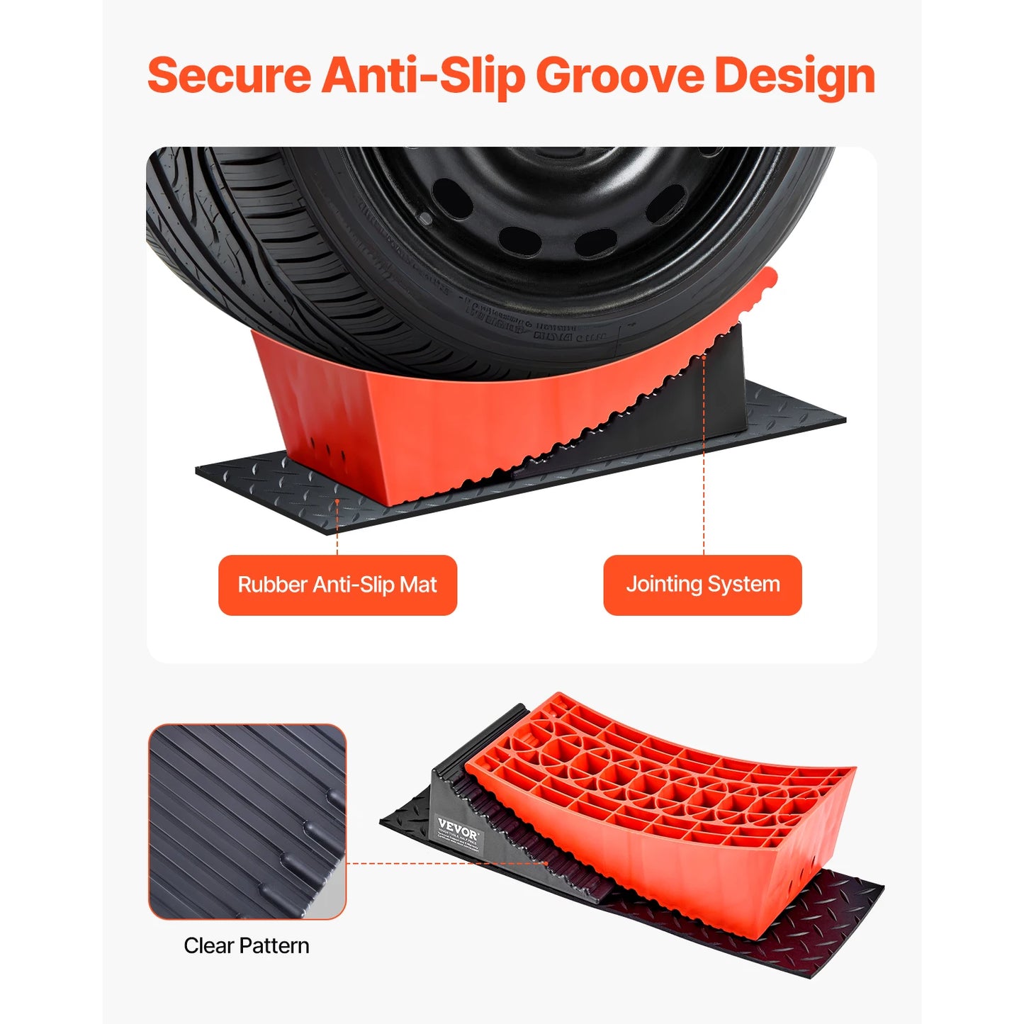 Camper Levelers 2 Pcs RV Leveling Blocks Camper Wheel Chock RV Camper Leveler Kit with Anti-Slip Mat Carrying Bag Level