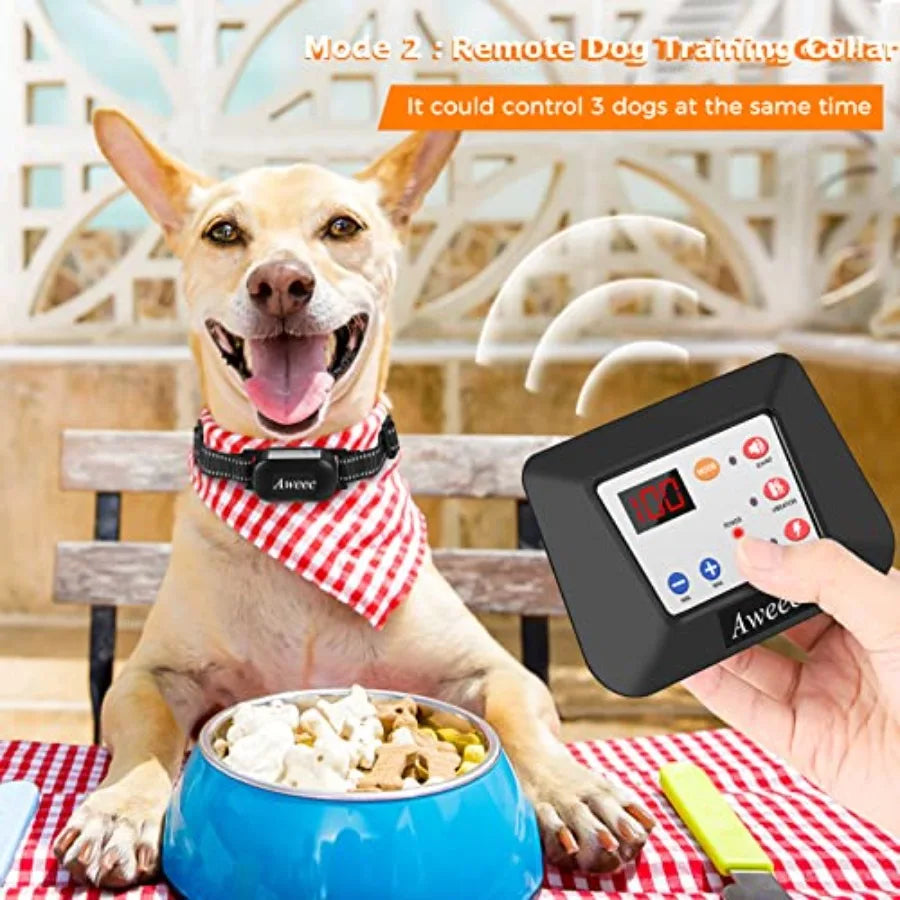 Wireless Dog Fence 2-in-1 Electric Dog Fence Training Collar with Remote 2025 Pet Containment System