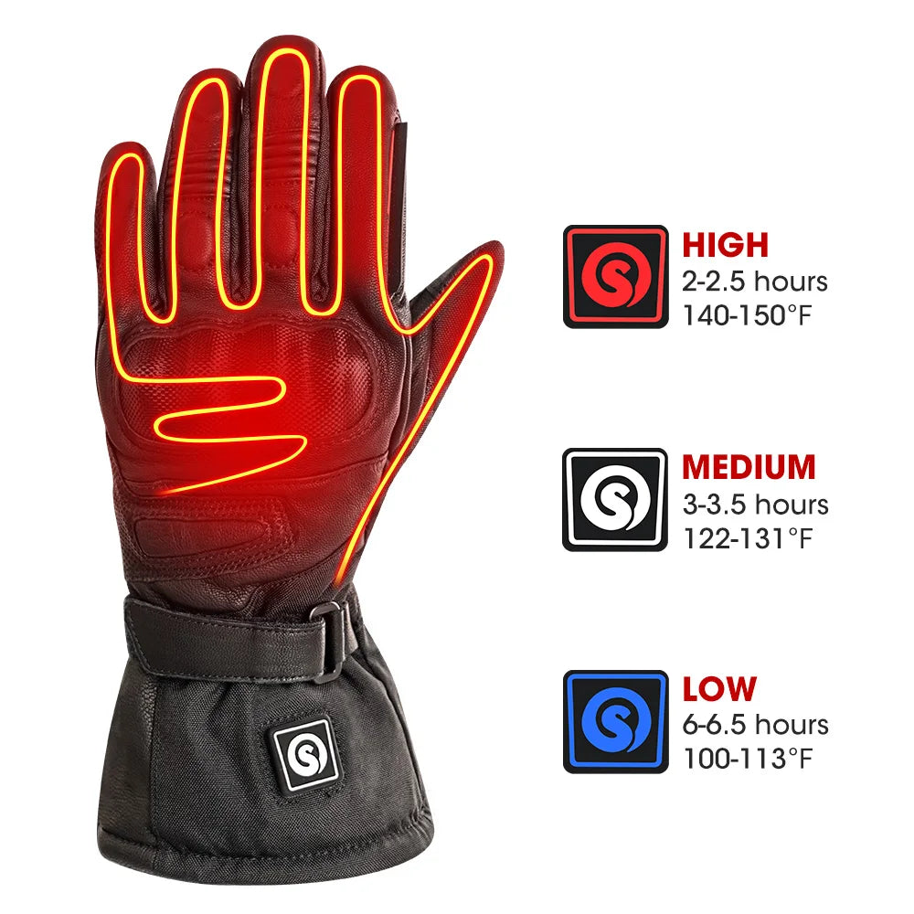 Waterproof Tactical Winter Gloves Men Warm Heating Gloves Touchable Thermal Riding Motorcycle Winter Gloves Women Goatskin Soft
