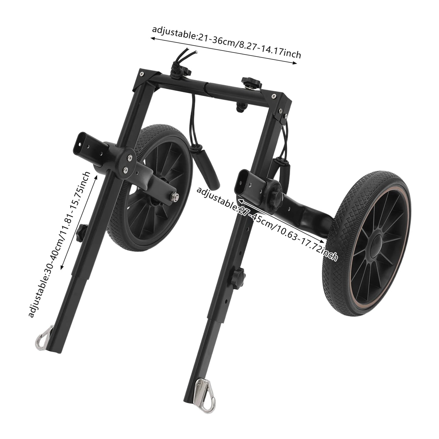 Pet Walking Aid Adjustable Dog Wheelchairs 2-Wheel Pet Rehabilitation Walking Aid Portable Walk Trolley Tools for Hind-Leg Support