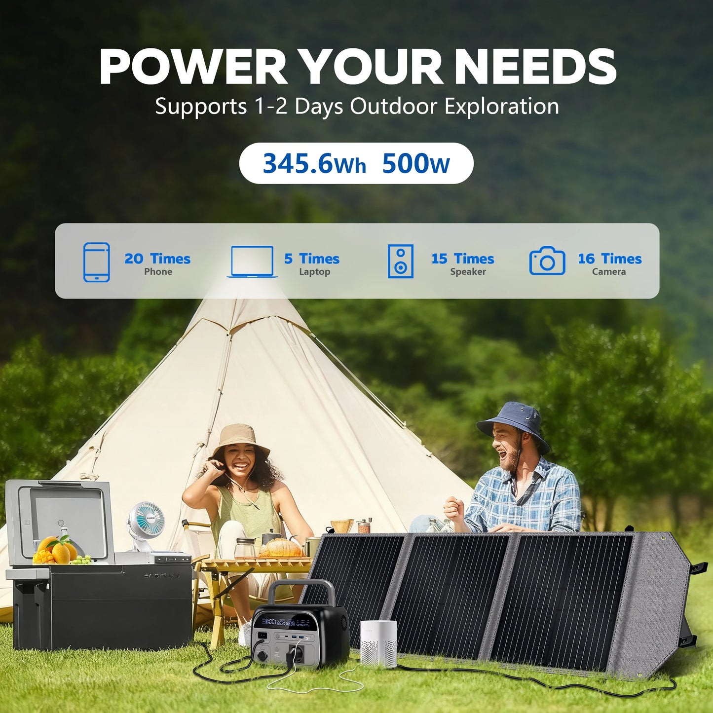 AP2000 AP1000 XP1000 AP400 Portable UPS Power Station Emergency Power Supply SP400W Solar Charger for Camping Generator
