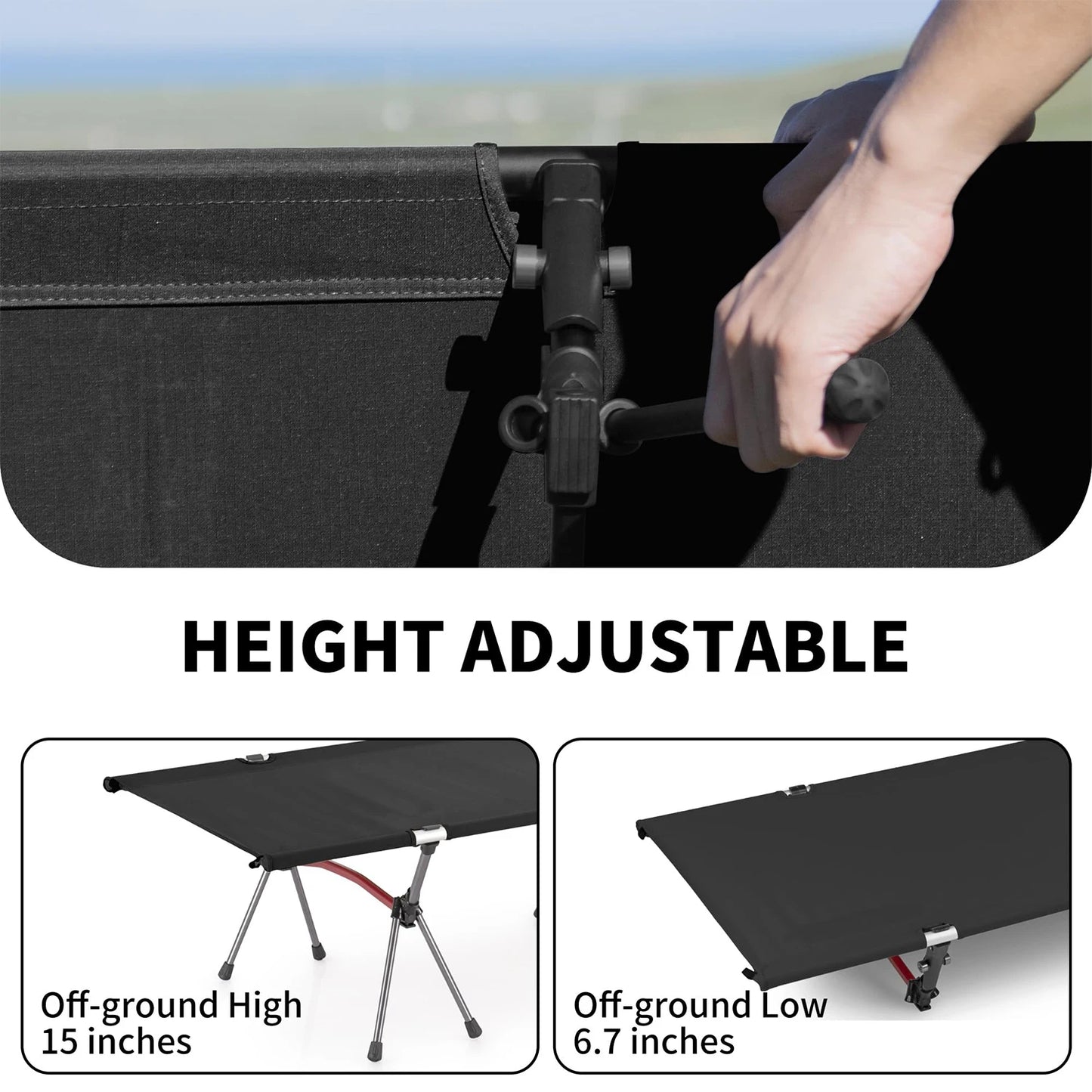 Marching Bed, Portable Folding Bed, Ultra-Light Aluminum Alloy Sleeping Bed, Outdoor Camping, and Travel