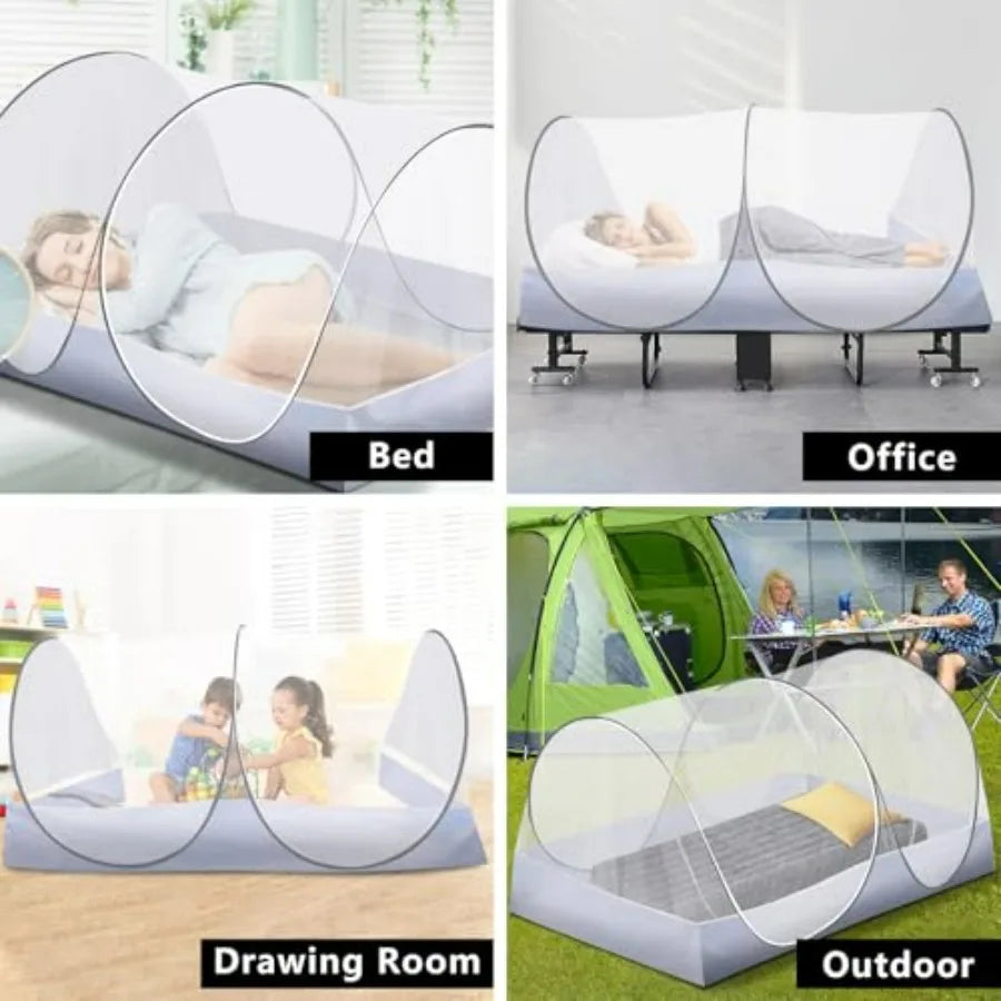Extra Large Pop Up Mosquito Tent, Portable Foldable Mosquito Net for Bed Camping Travel Patio 78" * 41" * 31"