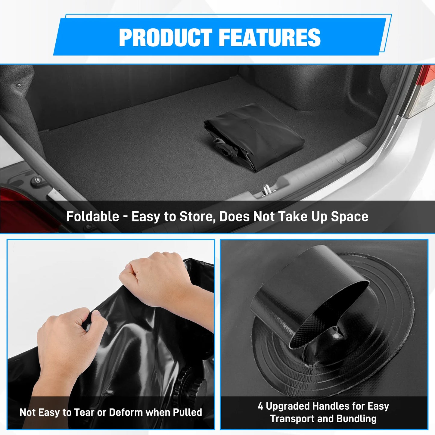 RV Tanks Car Travel 330L Water Storage Bladder RV Potable Water Bladder Tank Camping Hand Wash Holding Tank For Camper Boat
