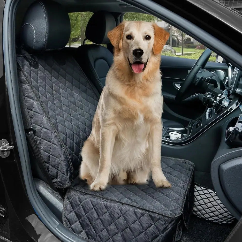 Front Seat Car Cover, Full Protection Dog Car Seat Cover with Side Flaps, Nonslip Scratchproof Seat Cover for Cars, Trucks, SUVs
