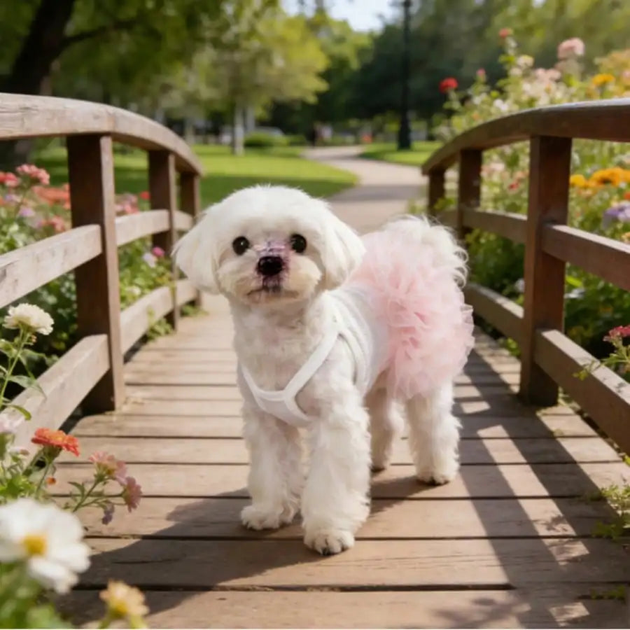 1pc Pet Dog Dress, Elegant Ballet Tulle Skirt Party Dress, Romantic Princess Dress, Suitable For Small Dogs & Cats, Lightweight For Spring/Summer