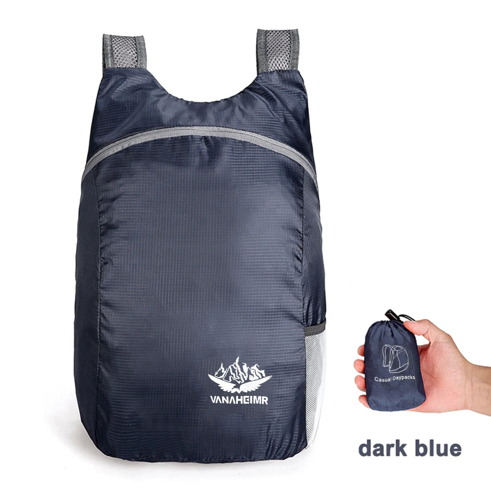 Nylon Travel Knapsack Breathable Foldable Mountaineering Rucksacks Waterproof Lightweight for Men Women for Hiking Fishing