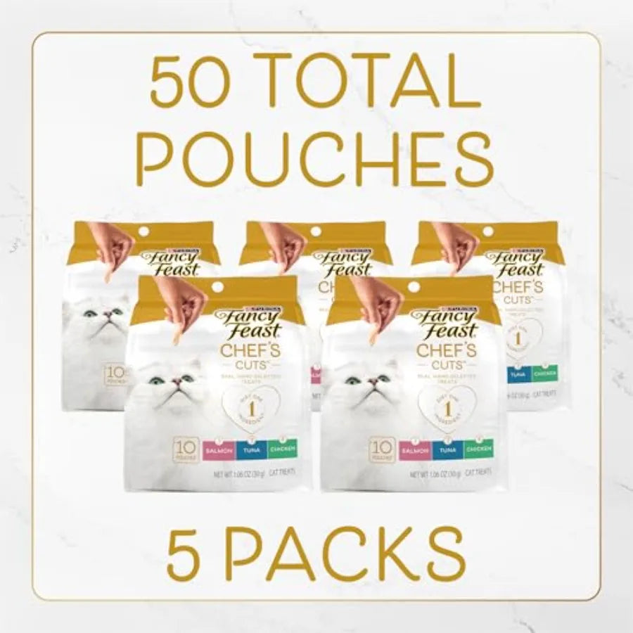 Natural Cat Treats Variety Pack, Purely Natural - Pack of 5, 10 ct. Pouches