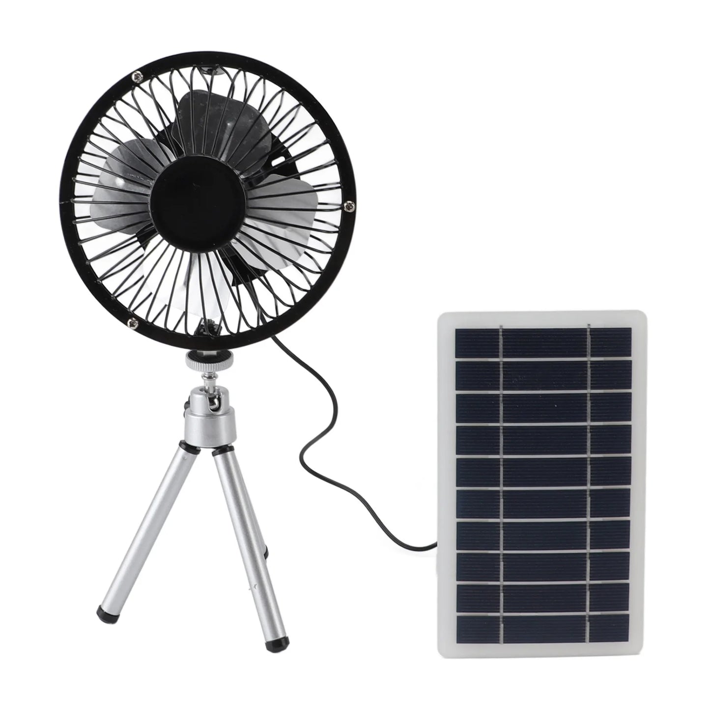 Solar Panel Powered Fan Quiet  Monocrystalline Silicon Portable Solar Vent  Friendly with Stand for Pet House