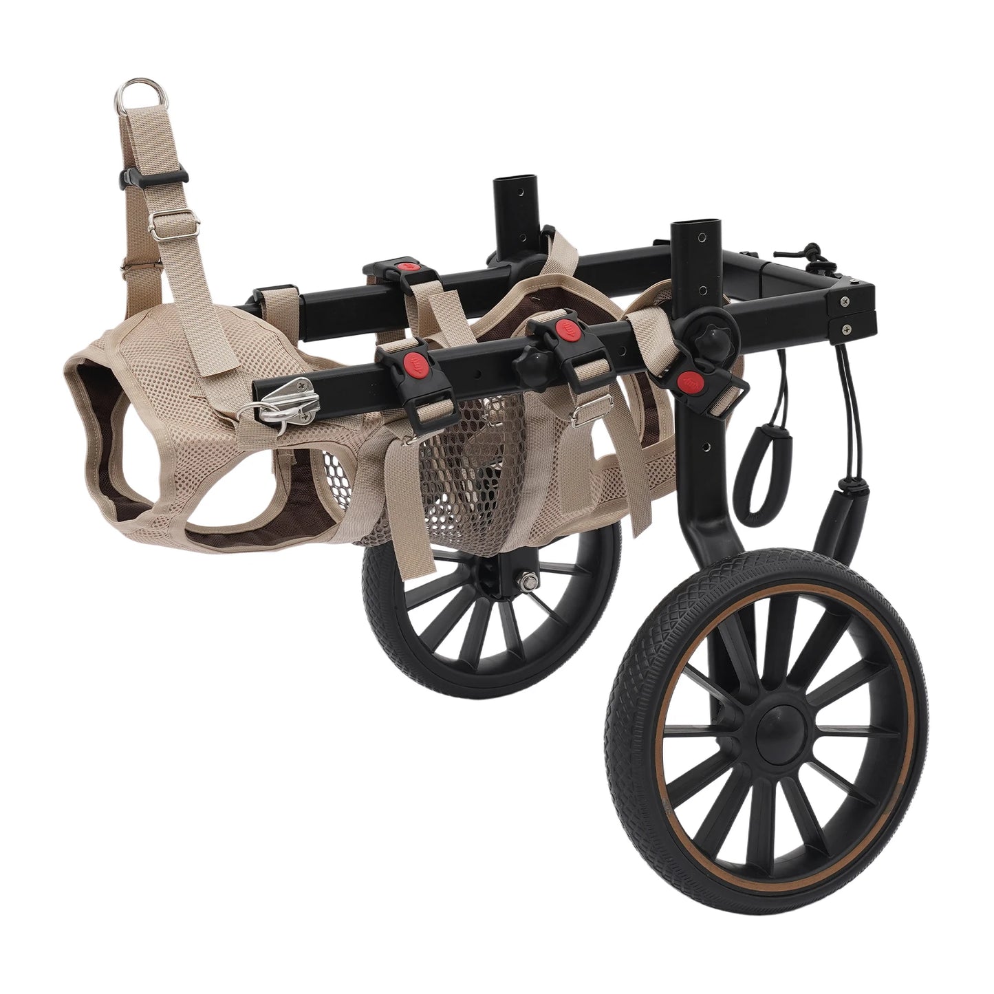 Pet Walking Aid Adjustable Dog Wheelchairs 2-Wheel Pet Rehabilitation Walking Aid Portable Walk Trolley Tools for Hind-Leg Support