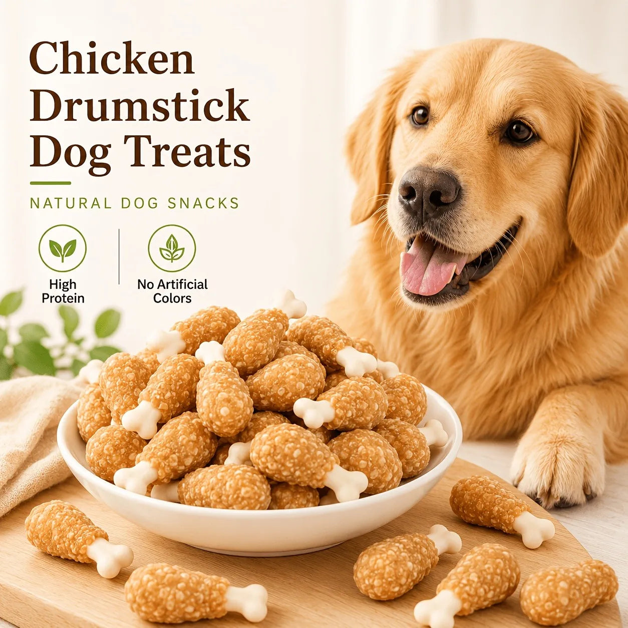 Dog Chicken Dumbbells, Small Dogs, Medium Pets, And Large Breeds Chicken Dog Snacks, Natural Dog Snacks, Rice Dog Snacks, Healthy, High Protein, Long-lasting, Dog Training Reward Snacks