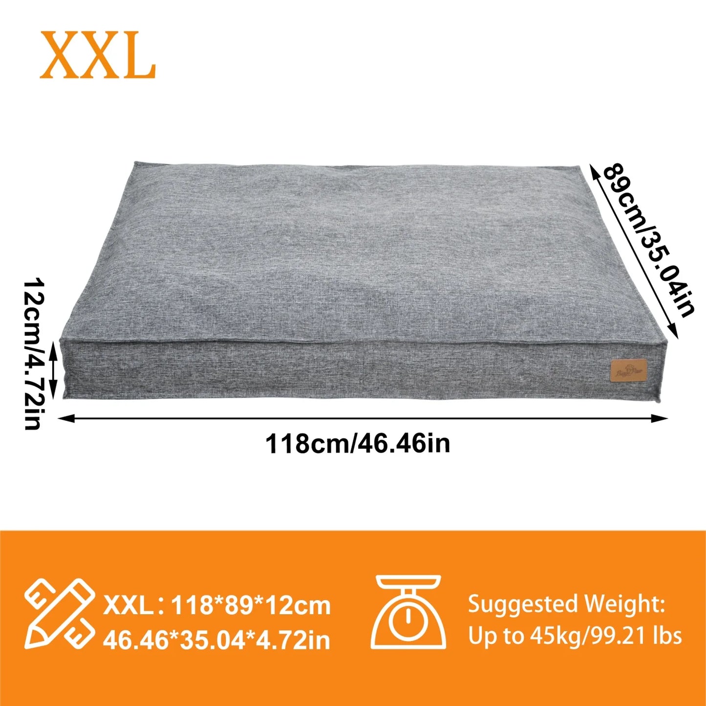 M-2XL Dog Beds Crate Pad for Medium/Large Dogs Pet Mat Ultra Soft Cozy Sleeping Kennel Pad Linen Cover Foam Base