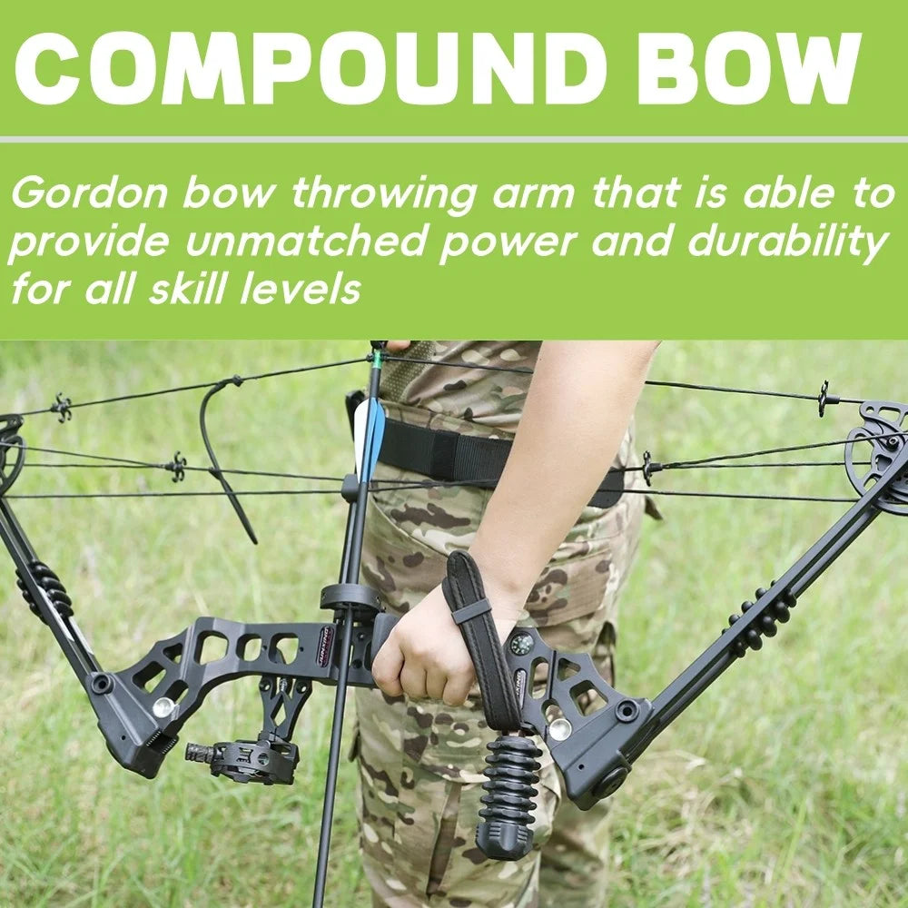 Compound Bow Complete Kit 20-70lbs Adjustable 320FPS 80% Let-Off RH for Hunting Target Shooting Practice Use