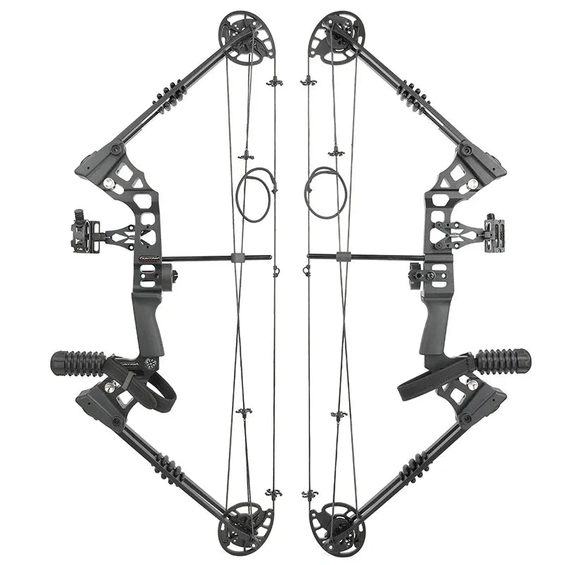 Compound Bow Complete Kit 20-70lbs Adjustable 320FPS 80% Let-Off RH for Hunting Target Shooting Practice Use
