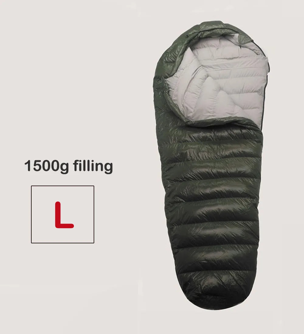 Cold Temperature Winter Sleeping Bag Down Sleeping Bag Winter Camping Equipment